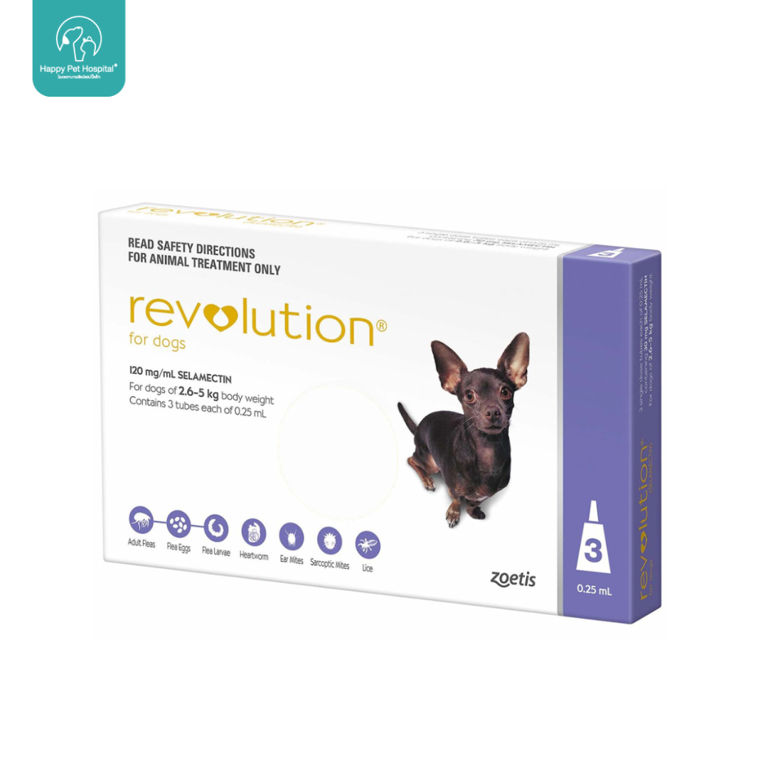 Revolution For Dogs 5-10lbs (2.6-5kg) - 보라색